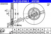 Brzdový kotouč ATE 24.0132-0166 (AT 432166) - AUDI