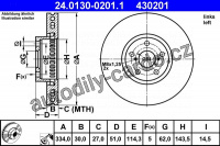 Brzdový kotouč ATE 24.0130-0201 (AT 430201)