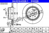 Brzdový kotouč ATE 24.0310-0328 (AT 510328)