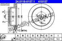 Brzdový kotouč ATE 24.0118-0157 (AT 418157)