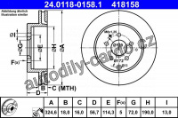 Brzdový kotouč ATE 24.0118-0158 (AT 418158)
