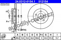 Brzdový kotouč ATE 24.0312-0154 (AT 512154)