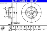 Brzdový kotouč ATE 24.0312-0167 (AT 512167)