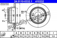 Brzdový kotouč ATE 24.0110-0332 (AT 410332)