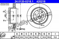 Brzdový kotouč ATE 24.0120-0218 (AT 420218)