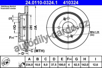 Brzdový kotouč ATE 24.0110-0324 (AT 410324) - HYUNDAI, KIA