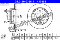 Brzdový kotouč ATE 24.0110-0358 (AT 410358)
