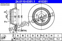 Brzdový kotouč ATE 24.0110-0351 (AT 410351)