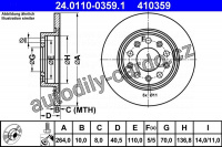 Brzdový kotouč ATE 24.0110-0359 (AT 410359)