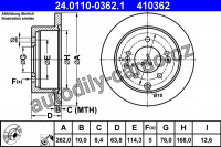 Brzdový kotouč ATE 24.0110-0362 (AT 410362)