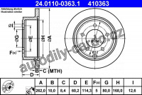 Brzdový kotouč ATE 24.0110-0363 (AT 410363)