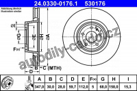 Brzdový kotouč ATE 24.0330-0176 (AT 530176)