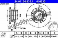 Brzdový kotouč ATE 24.0116-0235 (AT 416235)