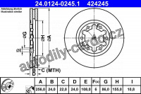 Brzdový kotouč ATE 24.0124-0245 (AT 424245)