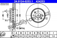 Brzdový kotouč ATE 24.0124-0253 (AT 424253)