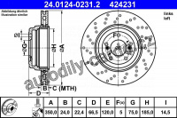 Brzdový kotouč ATE 24.0124-0231 (AT 424231)