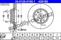 Brzdový kotouč ATE 24.0126-0180 (AT 426180)