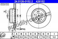 Brzdový kotouč ATE 24.0126-0152 (AT 426152)