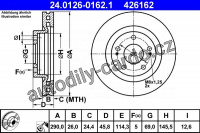 Brzdový kotouč ATE 24.0126-0162 (AT 426162)
