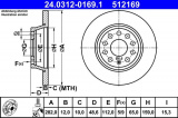 Brzdový kotouč ATE Power Disc 24.0312-0169 (AT 512169) - AUDI, SEAT, ŠKODA, VW