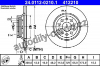 Brzdový kotouč ATE 24.0112-0210 (AT 412210)
