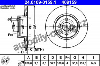 Brzdový kotouč ATE 24.0109-0159 (AT 409159)