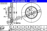 Brzdový kotouč ATE 24.0122-0292 (AT 422292)