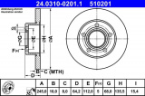 Brzdový kotouč ATE 24.0310-0201 (AT 510201) - Power Disc