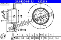 Brzdový kotouč ATE 24.0120-0213 (AT 420213)