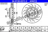 Brzdový kotouč ATE 24.0130-0213 (AT 430213)