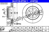 Brzdový kotouč ATE 24.0118-0724 (AT 418724)
