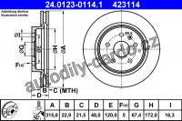 Brzdový kotouč ATE 24.0123-0114 (AT 423114)