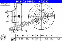 Brzdový kotouč ATE 24.0122-0283 (AT 422283)