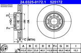 Brzdový kotouč ATE 24.0325-0172 (AT 525172) - Power Disc - ŠKODA, VW