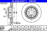 Brzdový kotouč ATE 24.0326-0107 (AT 526107) - Power Disc - VOLVO