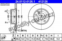 Brzdový kotouč ATE 24.0112-0126 (AT 412126)