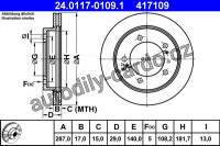 Brzdový kotouč ATE 24.0117-0109 (AT 417109) - SUZUKI