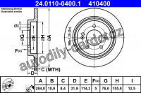 Brzdový kotouč ATE 24.0110-0400 (AT 410400)