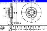 Brzdový kotouč ATE 24.0325-0145 (AT 525145) - Power Disc - AUDI, SEAT, ŠKODA, VW