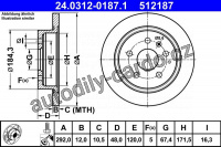 Brzdový kotouč ATE 24.0312-0187 (AT 512187)