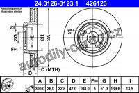 Brzdový kotouč ATE 24.0126-0123 (AT 426123) - RENAULT