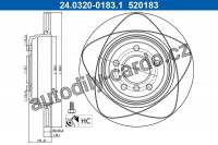 Brzdový kotouč ATE 24.0320-0183 (AT 520183)