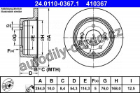 Brzdový kotouč ATE 24.0110-0367 (AT 410367)