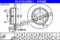 Brzdový kotouč ATE 24.0110-0368 (AT 410368)