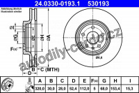 Brzdový kotouč ATE 24.0330-0193 (AT 530193)