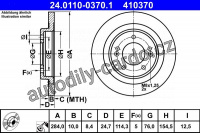 Brzdový kotouč ATE 24.0110-0370 (AT 410370)