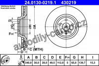 Brzdový kotouč ATE 24.0130-0219 (AT 430219)