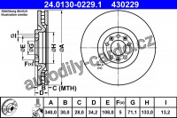 Brzdový kotouč ATE 24.0130-0229 (AT 430229)