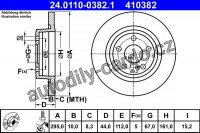Brzdový kotouč ATE 24.0110-0382 (AT 410382)