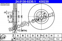 Brzdový kotouč ATE 24.0130-0230 (AT 430230)